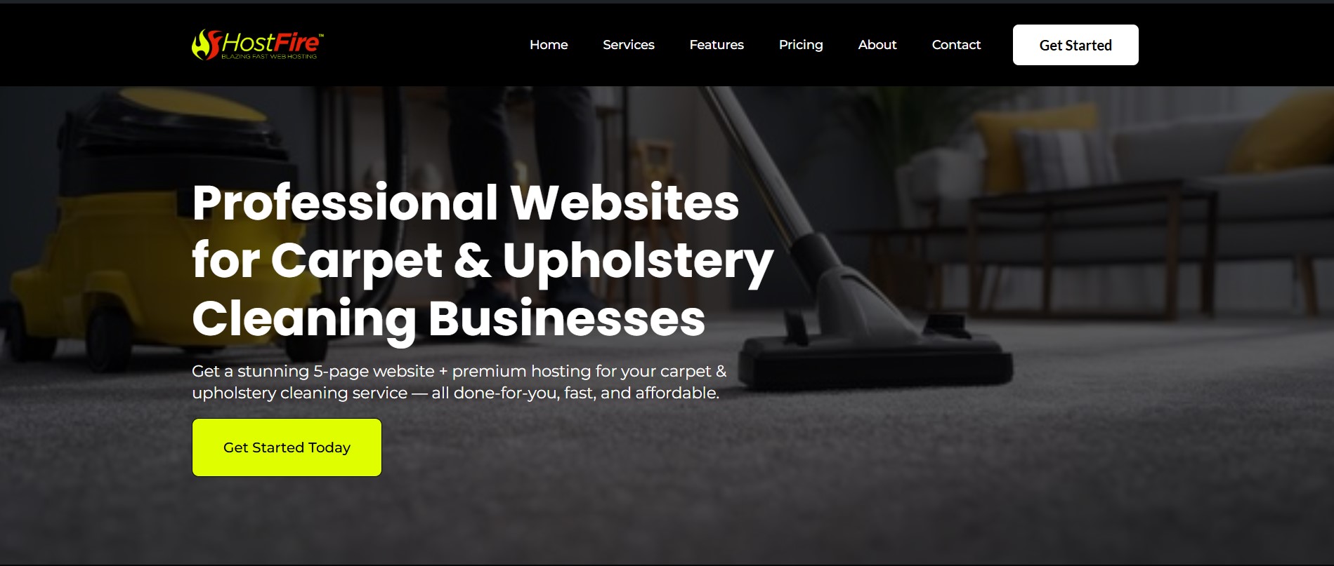 Carpet & Upholstery Cleaning Websites Hosting Design