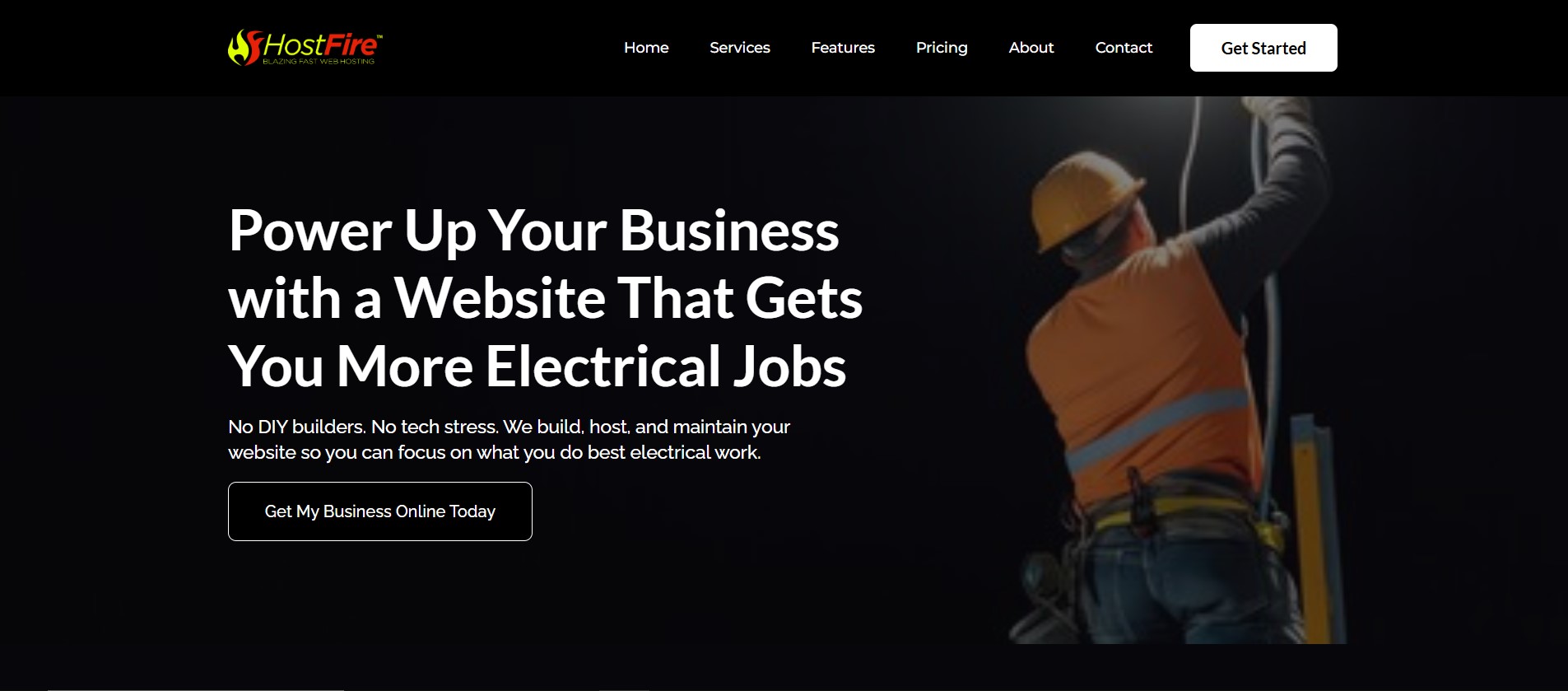 Custom Electrician Websites Hosted For You Hostfire